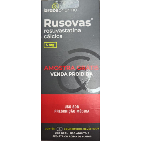 Rusovas - Rosuvastatina Cálcica 5mg - 5 Comprimidos